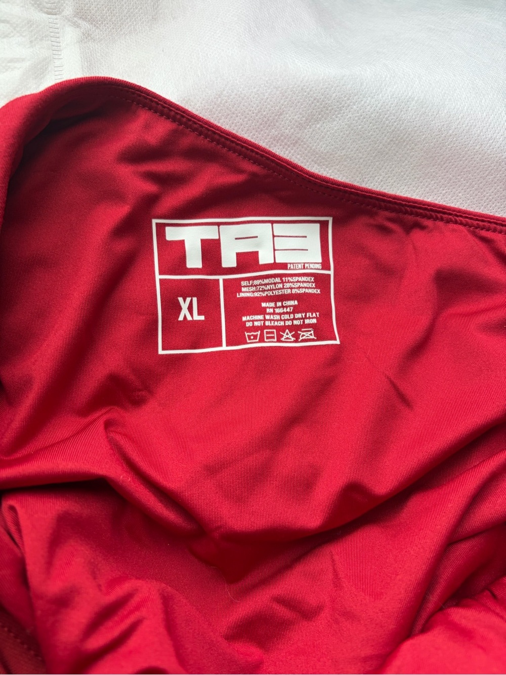 Women’s One-Shoulder Long Sleeve Top in Red - Picture 5 of 7